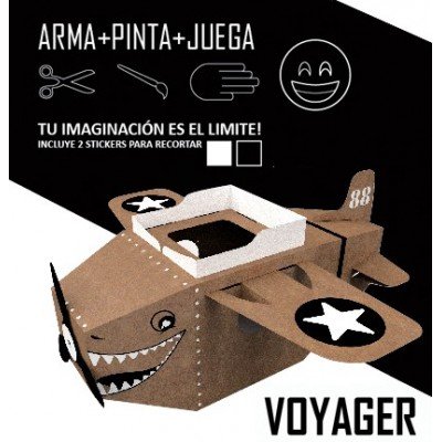 Avión de cartón grande -Voyager