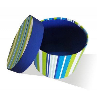 Caja circular de cartón - Azul