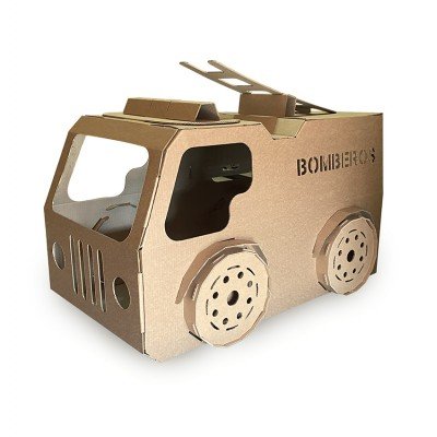 Carro de bomberos de cartón